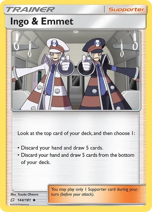 144/181 Ingo & Emmet Uncommon Trainer Card