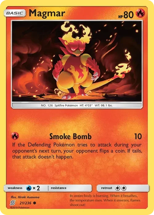 21/236 Magmar Common Pokemon Card