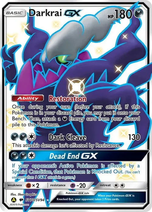 SV70/SV94 Darkrai GX Shiny Holo Rare Pokemon Card