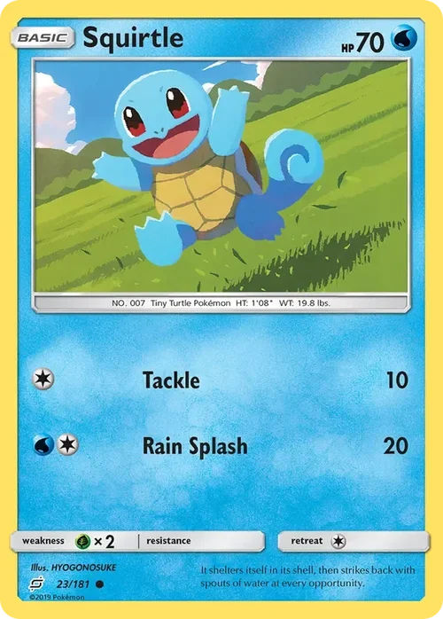 23/181 Squirtle Common Pokemon Card