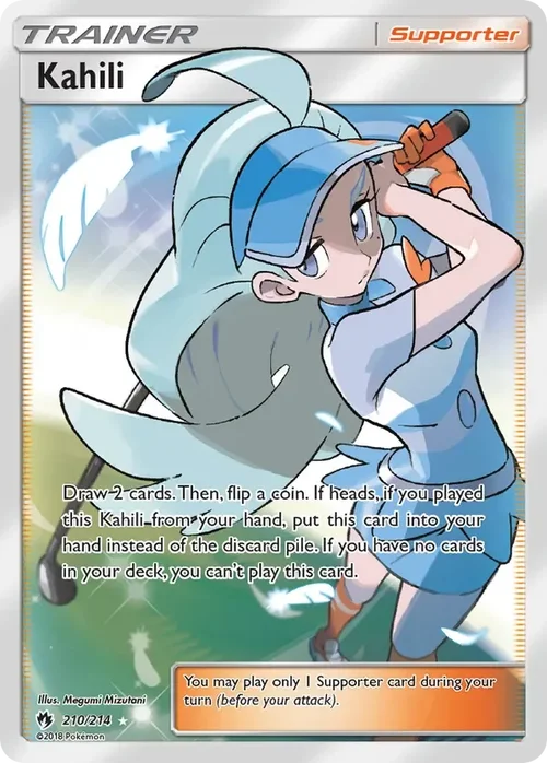 210/214 Kahili Full Art Trainer Pokemon Card
