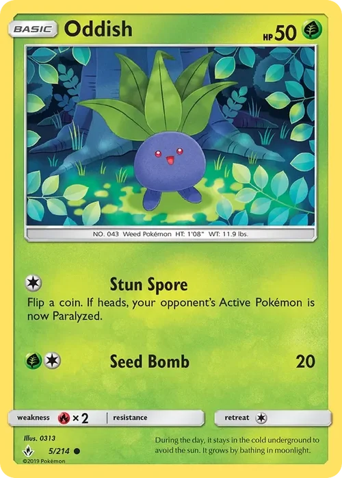 5/214 Oddish Common Pokemon Card