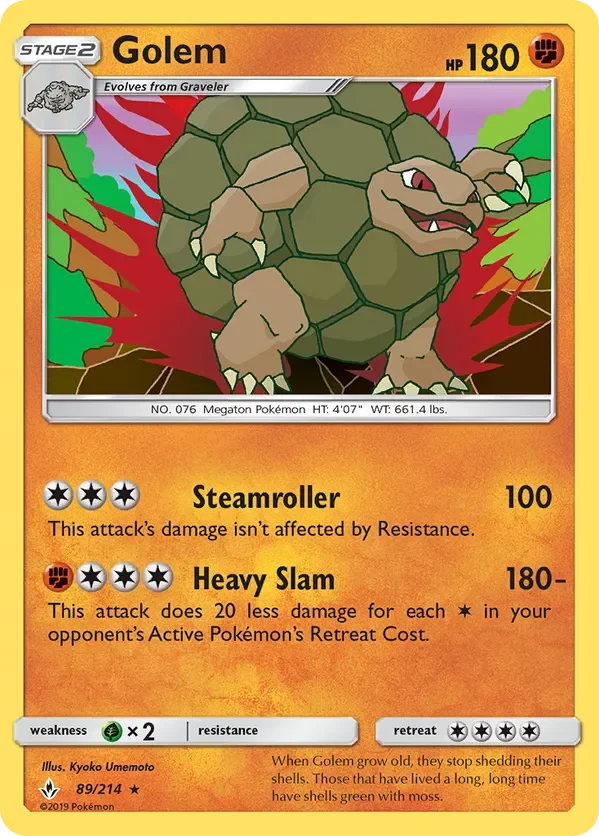 Card 89 Pokémon card from Unbroken Bonds set