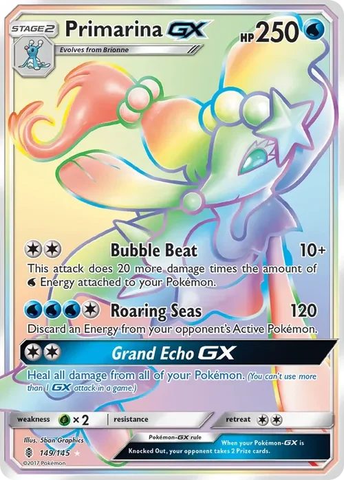 149/145 from Guardians Rising Rainbow Rare Pokemon Card
