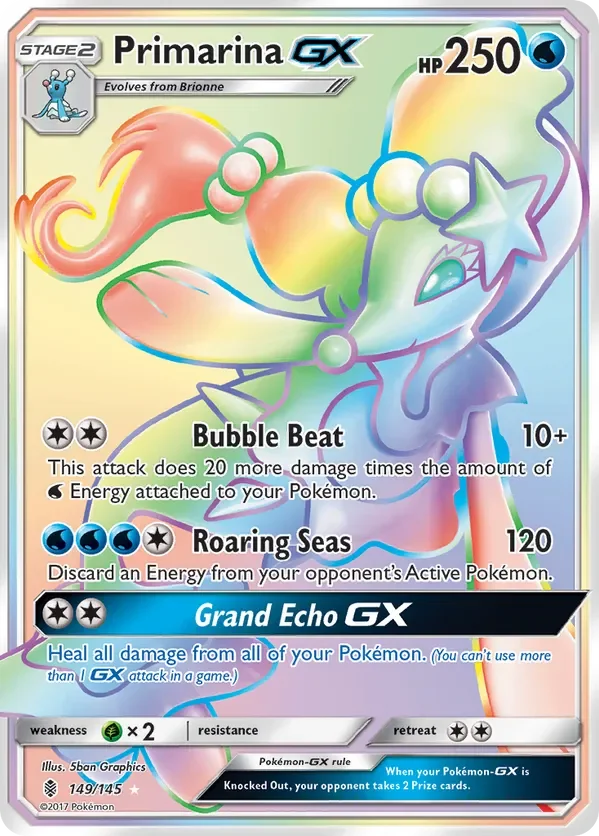 Primarina Rainbow Rare from Guardians Rising