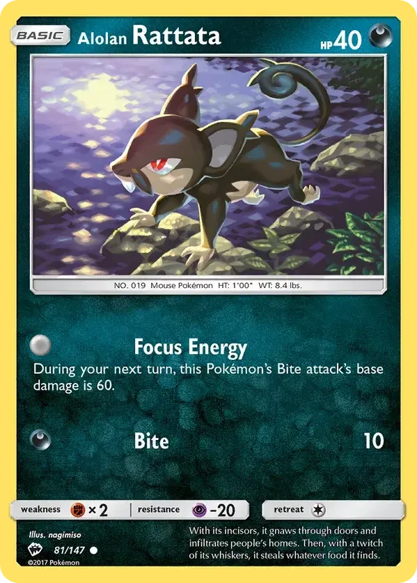 Burning Shadows 81 Pokémon card