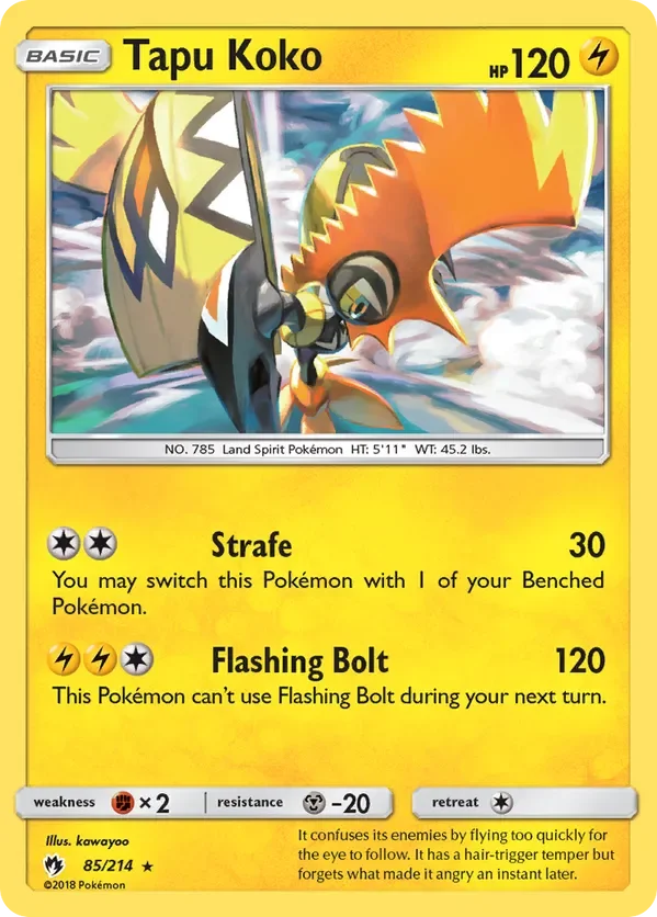 Card 85 Pokémon card from Lost Thunder set