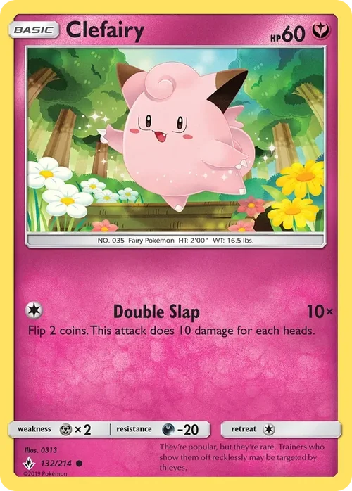 132/214 Clefairy Common Pokemon Card