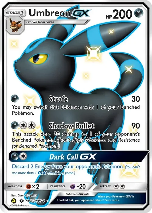 SV69/SV94 Umbreon GX Shiny Holo Rare Pokemon Card