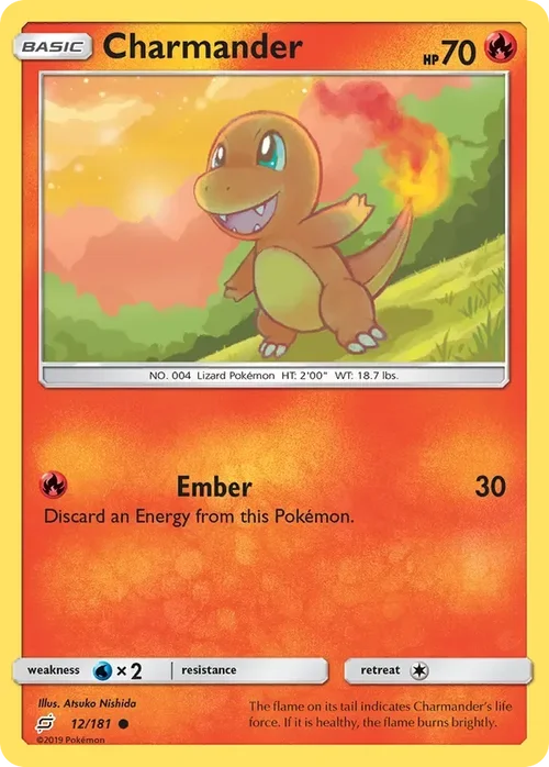 12/181 Charmander Common Pokemon Card