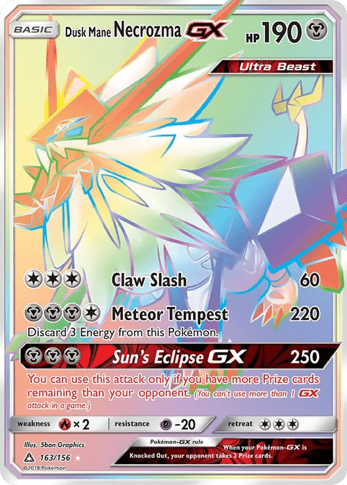 163/156 from Ultra Prism Rainbow Rare Pokemon Card