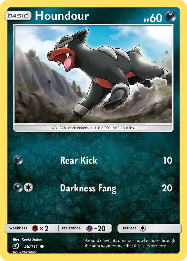 Card 58 Pokémon card from Crimson Invasion set