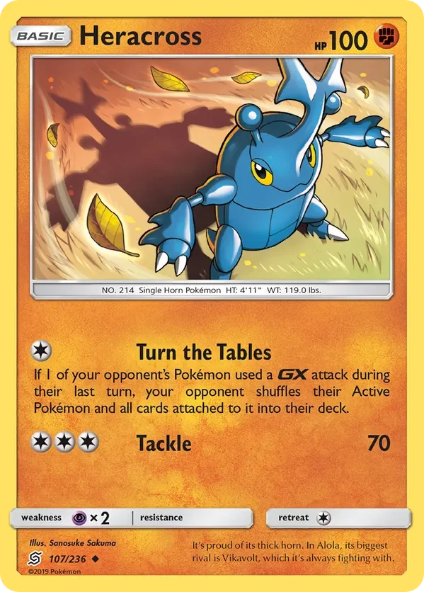 Card 107 Pokémon card from Unified Minds set