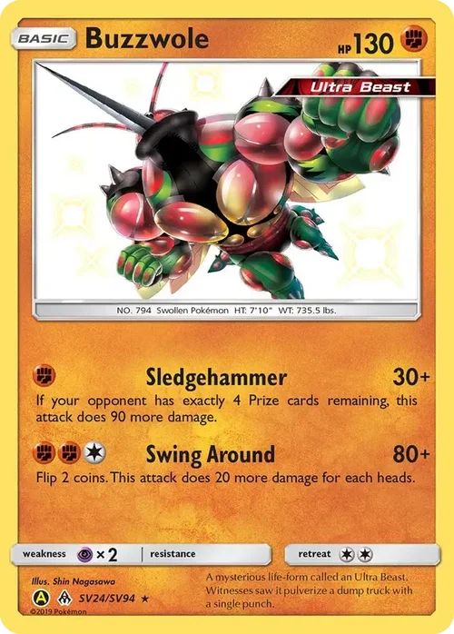 SV24/SV94 Buzzwole Shiny Holo Rare Pokemon Card