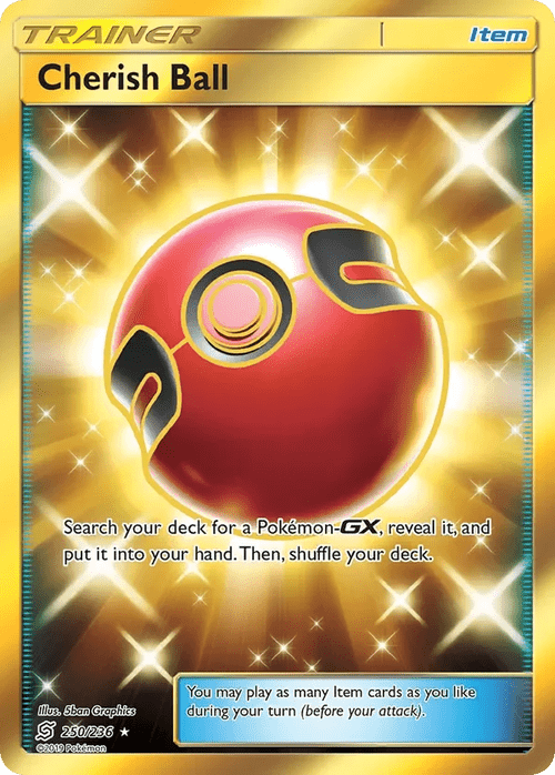 250/236 Cherish Ball Gold Rare Trainer Card