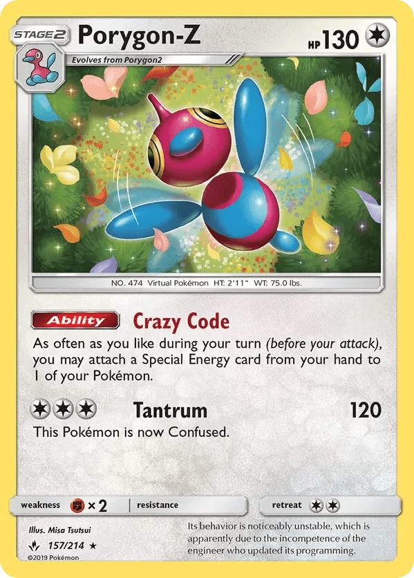 Card 157 Pokémon card from Unbroken Bonds set