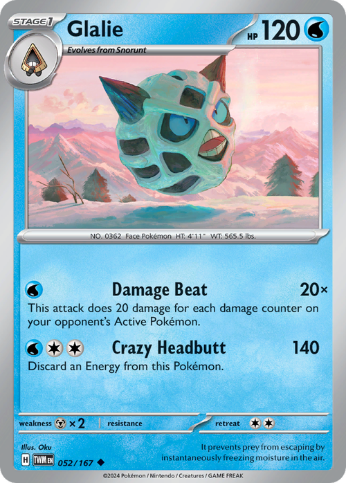 052/167 from Twilight Masquerade Card List Uncommon Pokemon Card