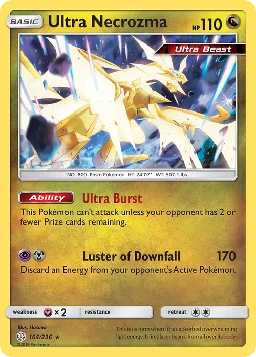 164/236 Ultra Necrozma Holo Rare Pokemon Card