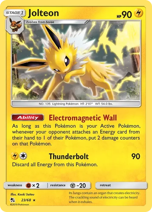 23/68 Jolteon Rare Pokemon Card
