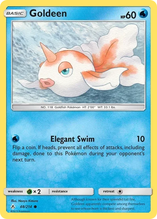 48/214 Goldeen Common Pokemon Card