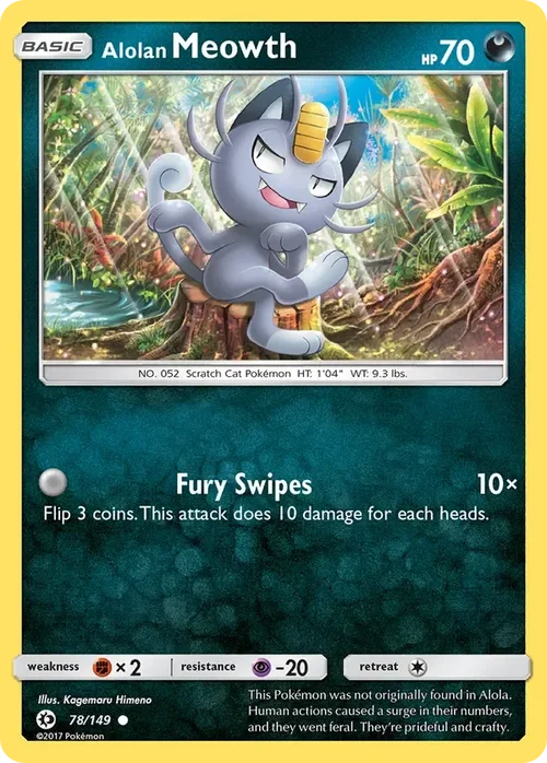 78/149 from Sun & Moon Base Common Pokemon Card