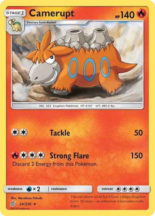 24/236 Camerupt Rare Pokemon Card