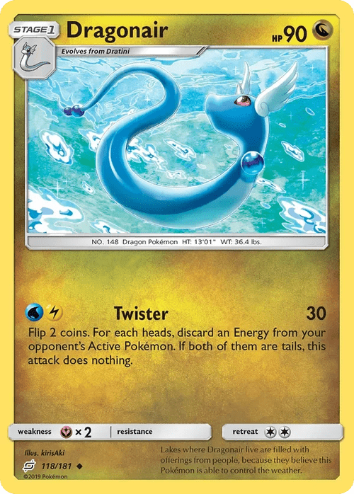 118/181 Dragonair Uncommon Pokemon Card