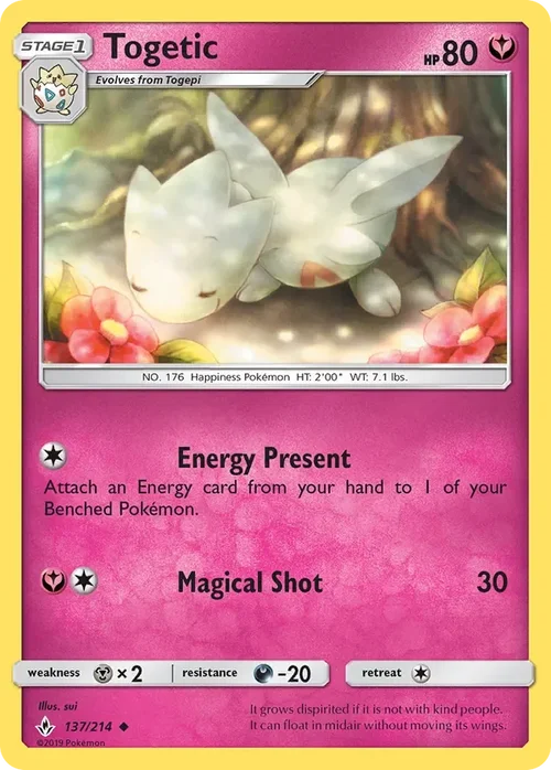 137/214 Togetic Uncommon Pokemon Card