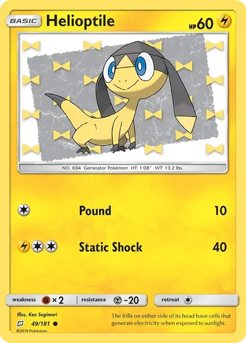 49/181 Helioptile Common Pokemon Card
