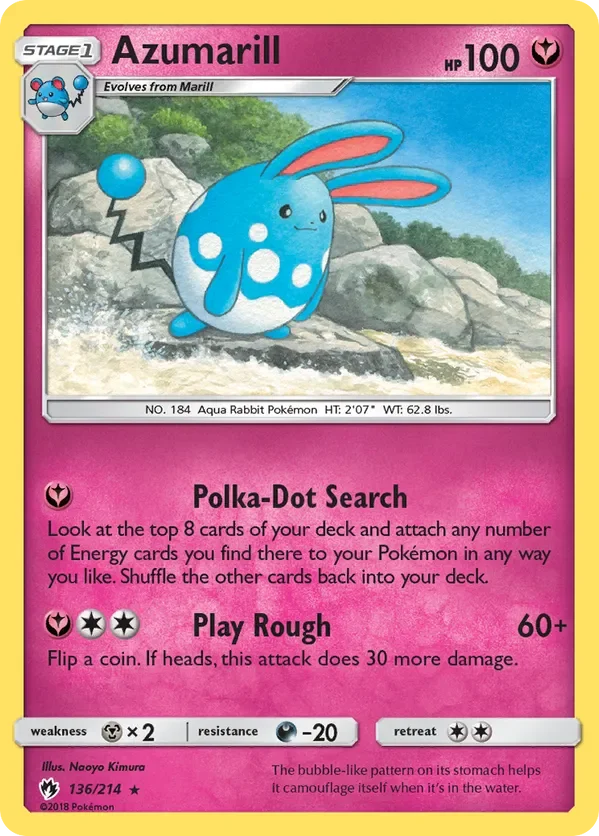 Card 136 Pokémon card from Lost Thunder set