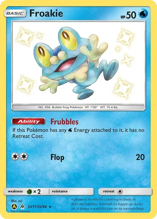 SV11/SV94 Froakie Shiny Holo Rare Pokemon Card