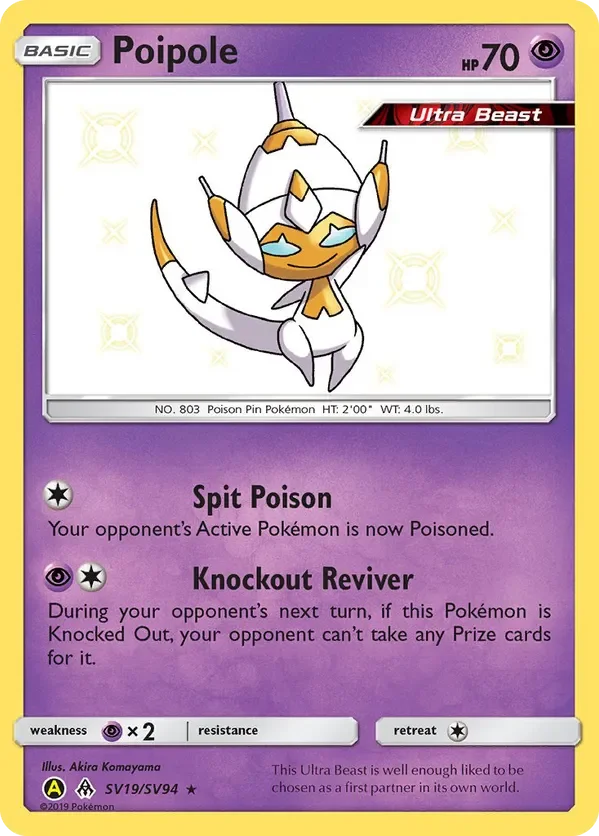 Card 19 Pokémon card from Hidden Fates set