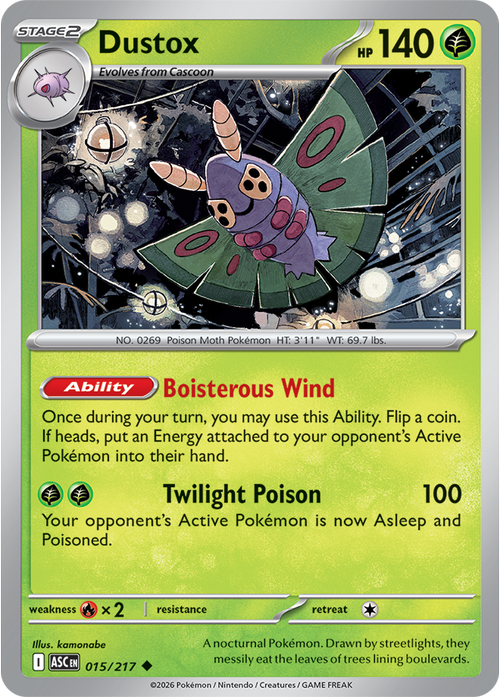015/217 Dustox from Ascended Heroes Uncommon