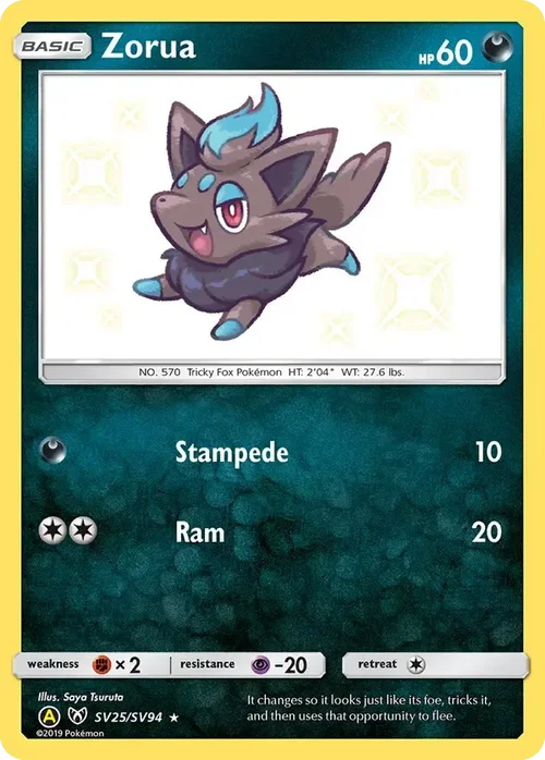 SV25/SV94 Zorua Shiny Holo Rare Pokemon Card