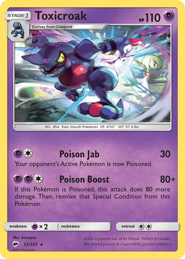Burning Shadows 55 Pokémon card