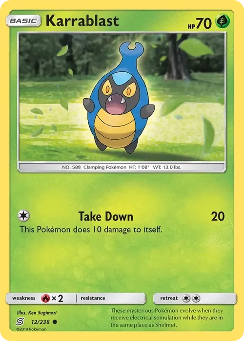 12/236 Karrablast Common Pokemon Card
