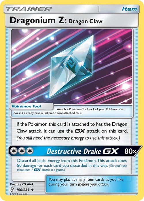 190/236 Dragonium Z: Dragon Claw Uncommon Trainer Card