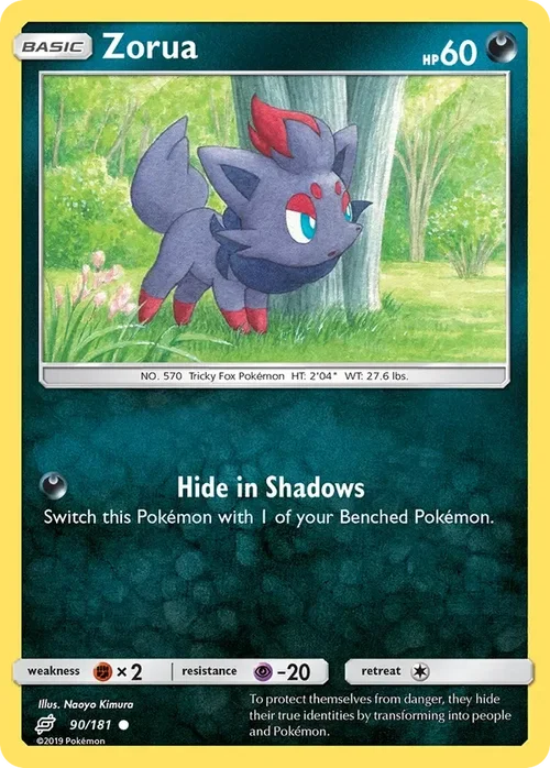 90/181 Zorua Common Pokemon Card