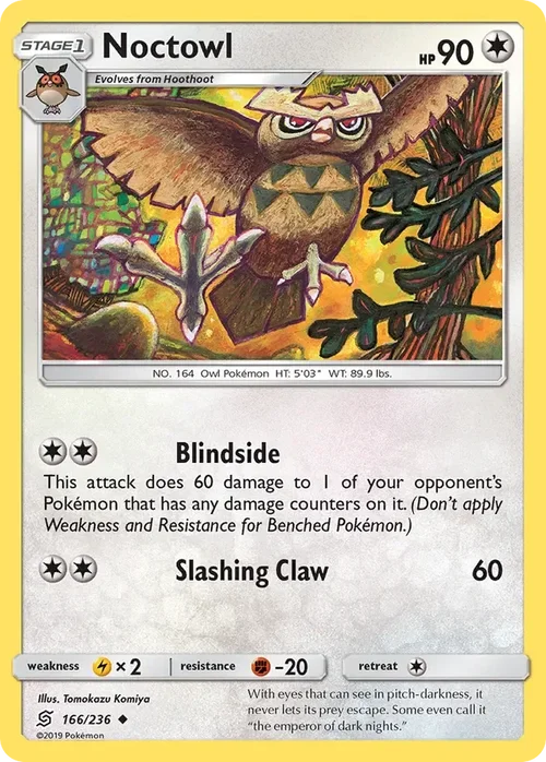 166/236 Noctowl Uncommon Pokemon Card