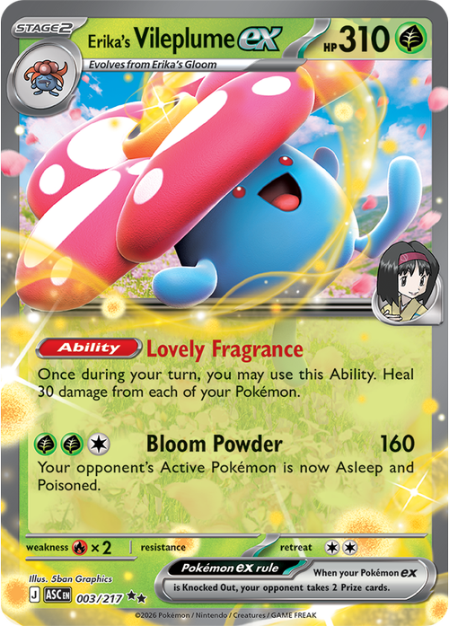 003/217 Erika's Vileplume ex from Ascended Heroes double-rare