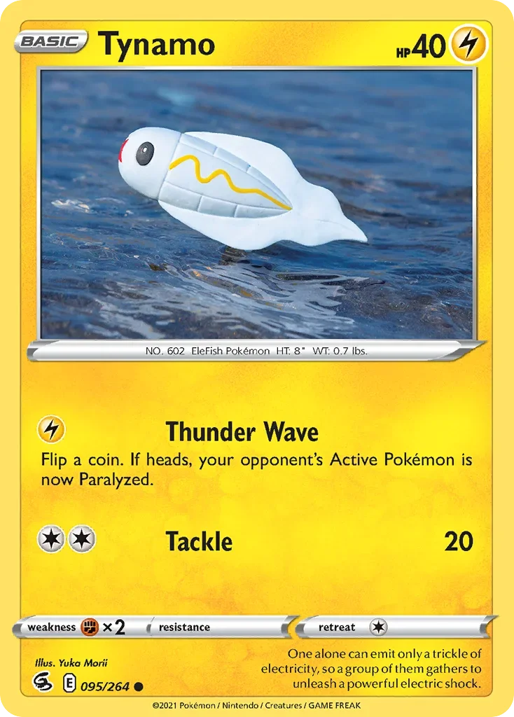 Tynamo 95 Pokemon card from Fusion Strike set