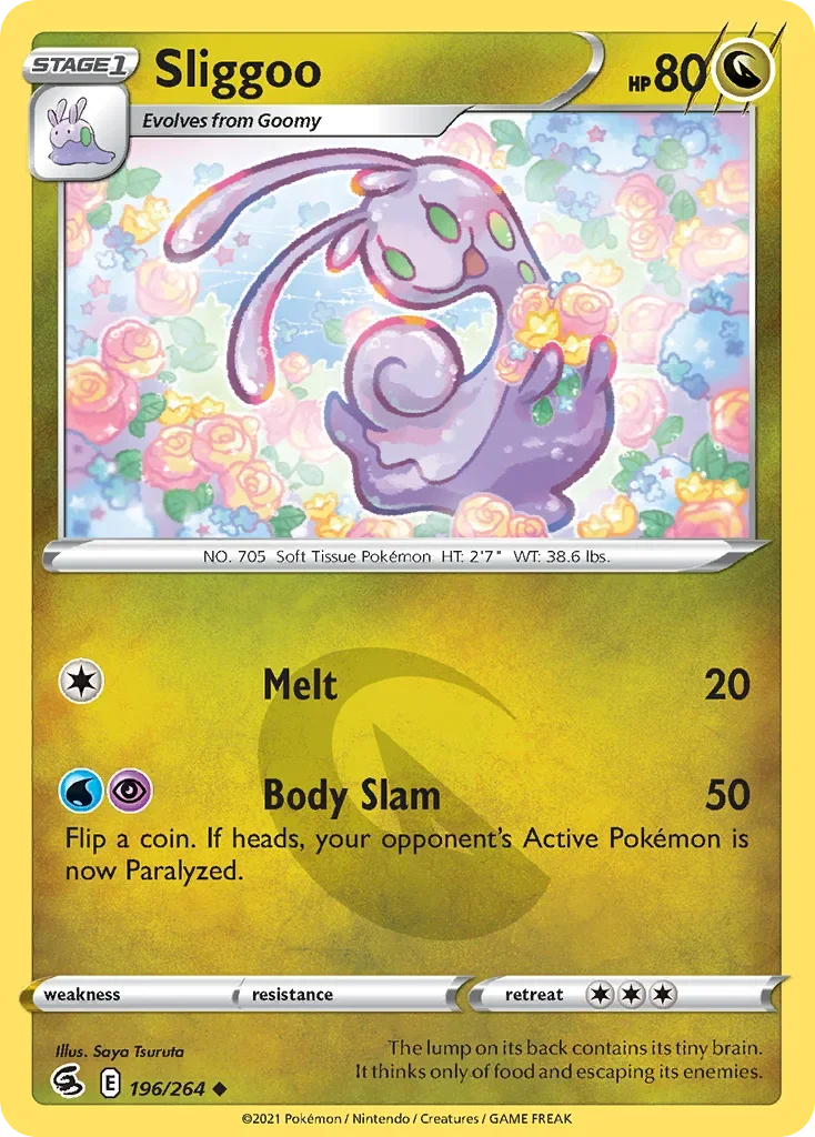 Sliggoo 196 Pokemon card from Fusion Strike set