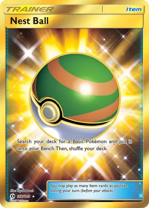 158/149 from Sun & Moon Base Gold Secret Rare Trainer Card