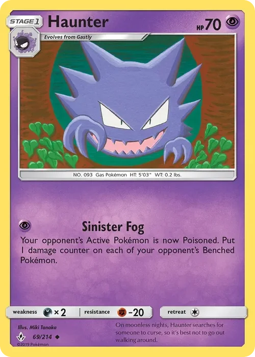 69/214 Haunter Uncommon Pokemon Card