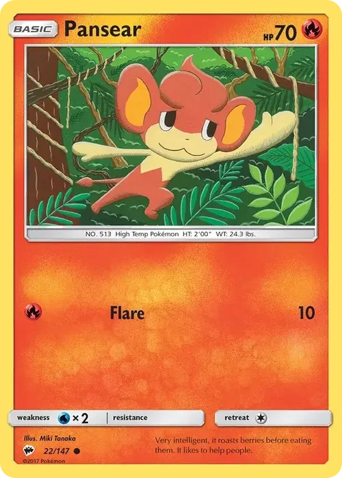 22/147 from Burning Shadows Common Pokemon Card