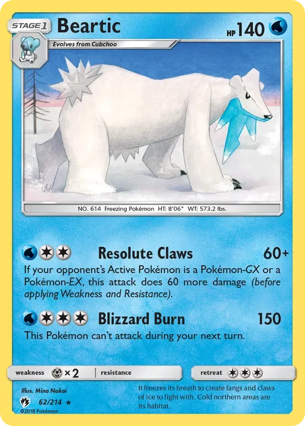 Card 62 Pokémon card from Lost Thunder set
