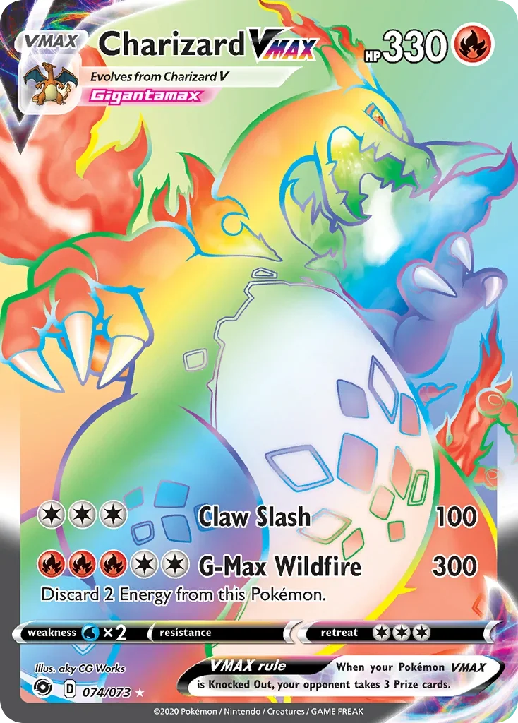 Champion's Path Charizard VMAX Rainbow Rare