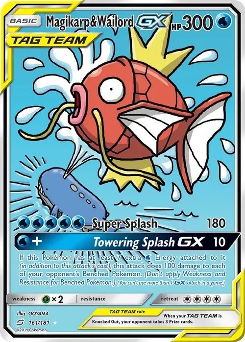 161/181 Magikarp & Wailord GX Alternate Full Art Ultra Rare Pokemon Card