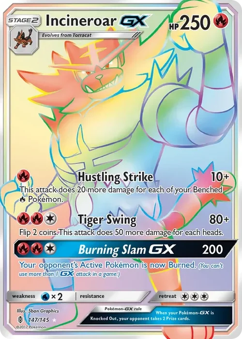 147/145 from Guardians Rising Rainbow Rare Pokemon Card