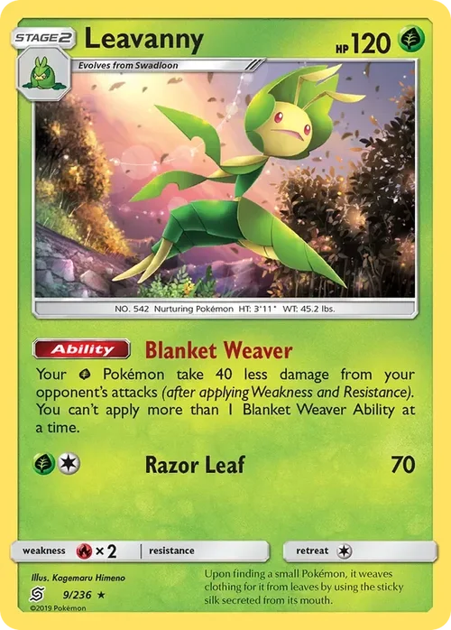 9/236 Leavanny Rare Pokemon Card